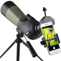 Gosky 20-60x60 HD Spotting Scope with Tripod, Carrying Bag and Scope Phone Adapter - BAK4 45 Degree Angled Eyepiece Telescope for Target Shooting Hunting Bird Watching Wildlife Scenery