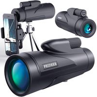 Monocular Telescope High-powered FEIDEER 12x50 HD BAK4 FMC Prism Waterproof Fogproof Shockproof Monoscope With Smartphone Holder and Tripod Low Light Night Vision For Concert Camping Bird watching Etc