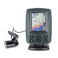 FF688C 3.5" Phiradar Color LCD Boat Fish Finder 200KHz/83KHz Dual Sonar Frequency 300M Detection Muti-Language Auto Zoom