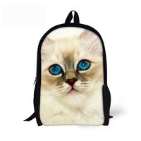 CHAQLIN White Polyester Kids Bags 3D Teenager Schoolbags for College Student