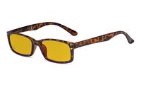 Eyekepper Computer Glasses Blue Light Blocking with Amber Tinted Filter Lens - Anti Eye Strain Tired Eye Relief Reading Glasses Women Men,Tortoise +2.50