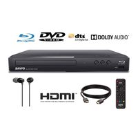 Sanyo FWBP506F Blu-ray Player 6FT HDMI Cable and Sony MDR-EX15LP Included (Renewed)