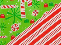 CANDY CANES REVERSIBLE 24"x833'Gift Wrap Full Ream Roll (1 unit, 1 pack per unit.)