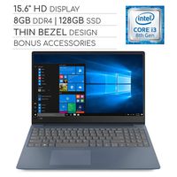 Lenovo IdeaPad 330s 2019 Laptop Notebook 15.6 Thin Bezel HD Computer, Intel Core i3-8130U 2.2GHz, 8GB DDR4, 128GB SSD, Wi-Fi,Bluetooth,Webcam,HDMI,USB 3.1-C, Windows 10, No DVD-RW, Bonus Accessories