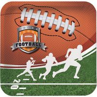 Team Sports Football 9-Inch Paper Plates 8 Per Pack