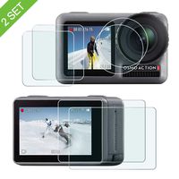 KATIAN [6pcs] for DJI OSMO Action Screen Protector Foils, Ultra Clear Tempered Glass Screen Protector [Front & Back]+ Lens Protector
