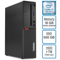 VCI Lenovo ThinkCentre M720 M720s Intel Core i7-8700 (6-core) 3.2 GHz up to 4.6 GHz, 16GB RAM, 500GB SSD, 1TB HDD, DVD-Writer, Windows 10 Pro