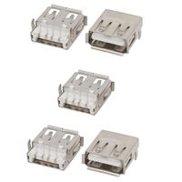 uxcell 5 Pcs USB 2.0 Female Type A 4-Terminal DIP 90 Degree Jack Socket Connector