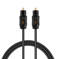 CableCreation Optical Digital Audio Cable,15 FT Thin Fiber Optic Toslink Gold Plated Optical S/PDIF Cord for Home Theater, Sound Bar, TV, PS4, Xbox, VD/CD Player,Game Console& More,Black/OD:2.2MM