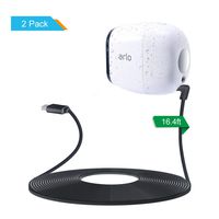 LANMU Weatherproof Outdoor Power Cable for Arlo Pro,Arlo Pro 2,Arlo Go and Arlo Security Light,with Micro USB Cable,Compatible with Arlo Pro Camera (16.4ft/5m) (2 Pack)