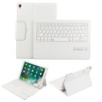GBSELL for 2017 iPad Pro 10.5, Removable Bluetooth Keyboard Case Flip Leather Cover (White)