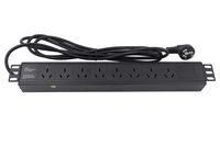 REGVOLT Aluminum Alloy Shell 8 Outlets PDU Power Strip 6 Feet Power Cord with Surge Protector (China - 16 AMP)