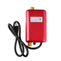IRONWALLS 3KW 110V Red Mini Instant Water Heater Electric Tankless Hot Water Heater Under Sink for Kitchen Washing Basin Bathroom