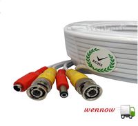 Wennow 3 Pack 25 Feet All-In-One Siamese CCTV Security Camera BNC Video and Power Cable