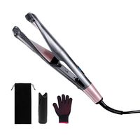 JAEL Professional Hair Straightener Curling Iron 2 in 1 Tourmaline Ceramic Twisted Flat Iron for All Hair Types with LCD Digital Display & Auto Shut-Off