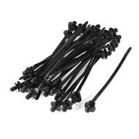 uxcell Nylon Dome Push Mount Cable Zip Tie Cord, 162mm x 5mm, 30 Pcs, Black