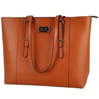 ZYSUN Laptop Tote Bag Fits Up to 15.6 IN Awesome Gifts for Women (1-Brown)