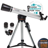 Celestron - 80LCM Computerized Refractor Telescope - Telescopes for Beginners - 2 Eyepieces - Full-Height Tripod - Motorized Altazimuth Mount - Large 80mm Refractor Reflector
