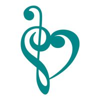 Treble Bass Clef Heart Vinyl Transfer Sticker Decal for Laptop/Car/Truck/Window/Bumper (3in x 2in (Laptop Size), Turquoise)