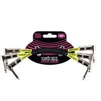 Ernie Ball Instrument Cable, Black, Angled 6 in