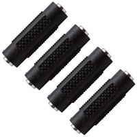 Seismic Audio - SAPT120-4Pack - 4 Pack of 1/8" Female to 1/8" Female Coupler (Black & Silver)