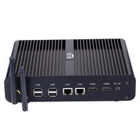 Desktop Computer Fanless Mini PC,with Windows 10 Pro/Linux Ubuntu,Intel Core i7 5500U,(Black),[Partaker B2],[Dual Band WiFi/2HDMI/4USB3.0/4USB2.0/2LAN/1Optical/1SDReader],(8G RAM/512G SSD)