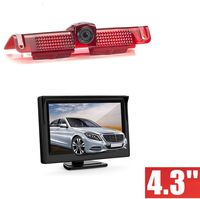 Night Vision 3rd Brake Light Reversing Backup Camera + 4.3 inch TFT Monitor Display for GMC Savana Chevrolet Explorer Chevy Express 1500 2500 3500 Van (2003-2018)