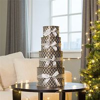 Glitzhome Gift Box, 4 Piece Round Set, As Shown