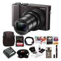 Panasonic Lumix DMC-ZS100 Digital Camera Bundles (Essentials Bundle, Black) (6-Items)