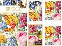 Entertaining with Caspari Gift Set Jumbo Type - 2 Score Pads & Bridge Tallies (Package of 24) (Redoute Foral)