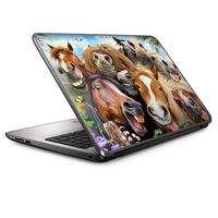 Selfie Horses - 15 inches 15.6 inches Custom Fit Made to Order Laptop Notebook Skin Vinyl Sticker Cover Decal Fits HP Lenovo Apple Mac Dell Compaq Asus Acer