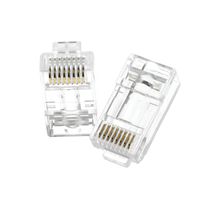 Tegg 20PCS Cat6 PassThrough Unshielded Modular Plug LAN Network RJ45 8P8C Ethernet Cables Connector Internet Adapter Transparent