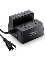 ORICO Desktop Power Strip, 2 Outlet 5 USB Charging Station, 5FT Extension Cord for Office,Dorm Room and Nightstand