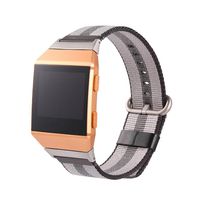 Fitbit Ionic Bands, Woven Nylon Fabric Sport Band Replacement Accessories with Bracelet Strap for Fitbit Ionic Smartwatch Women Men (Black)