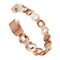 Newest Premium Replacement Accessory Metal Watch Bands Bracelet Strap for Fitbit Alta HR and Alta(No Tracker) (Style E: Rose Gold)