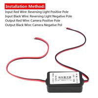 Car Rear View Parking Camera Relay Filter, 12V DC Power Relay Capacitor Filter Rectifiers for Car Rear View Back Up Camera