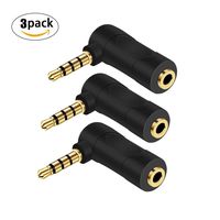 3.5mm 90 Degree Audio Adapter,3.5mm (1/8") Male to Female AUX Adapte Stereo Audio Headphone 90 Degree Audio Adapter Jack for Phones, Tablets, Headphones & Card Readers