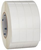 Brady THT-165-498-5 0.8" Width x 1.437" Height, 3.7" Web Width, B-498 Vinyl Cloth, Semi-Gloss Finish White Thermal Transfer Printer Label (5000 per Roll)