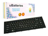 UBatteries Compatible Laptop Keyboard Replacement For Sony VAIO VPC-EG VPCEG11FX VPCEG12FX VPCEG13FX VPCEG14FX VPCEG15FX VPCEG16FM VPCEG17FX VPCEG18FX VPCEG190X VPCEG1AFX VPCEG1BFX (Black, With Frame)