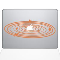 The Decal Guru 2067-MAC-11A-P Solar System Decal Vinyl Sticker, 11" Macbook Air, Orange
