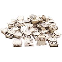 Mini USB 2.0 Type A YILEGOU Female Socket Connector Jack Port, 4-Pin DIP 180 Degree, Repair Adapter 40Pcs