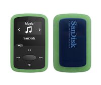 Green Rubber Soft Silicone Skin Cover Case for Sandisk 8GB (SDMX26) Clip Jam MP3 Player