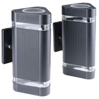 LMP 2 Pack LED Triangular Up and Down Lights Outdoor Wall Light，Body in Aluminum Waterproof Outdoor Wall Lamps，3000k 5W with Certificate ETL