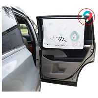 ggomaART Car Side Window Sun Shade - Universal Reversible Magnetic Curtain for Baby and Kids with Sun Protection Block Damage from Direct Bright Sunlight, Heat, and UV Rays - 1 Piece of Lion