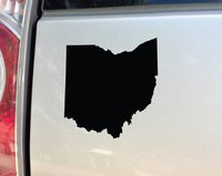 Nashville Decals Ohio Vinyl Decal Laptop Car Truck Bumper Window Sticker, 5.5" x 5", Black