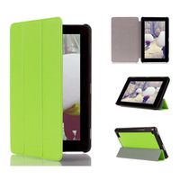 Fashionable Amazon Kindle ipad/tablet Case, Vovomay New Style Tri-Fold Leather Stand Case Cover for Amazon Kindle Fire 7" inch (2015 Edition) (Green)