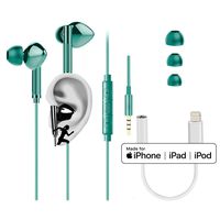 Daioolor MP008 Earbuds and Adapter Compatible to Apple iPhone Lightning Earphones and 3.5mm -3 Months Refund-Return for Qualitiy Issue