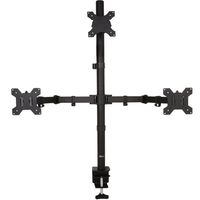 WALI Triple LCD Monitor Desk Mount Fully Adjustable Stand Fits 3 Screens up to 27 inch, 22 lbs. Weight Capacity per Arm (M003), Black