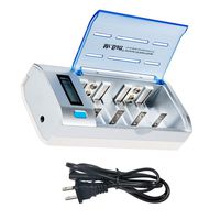 C Battery Charger, Mr.Batt LCD Rechargeable Battery Charger for AA AAA C D 9V Ni-MH Ni-CD Rechargeable Batteries with Discharge Function