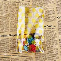 100 Pieces Polka Dot Candy Bags,8.1 x 5 Inch Clear Plastic Treat Bags for Cookie Candy Snack Wrapping Wedding Gift Party Favor